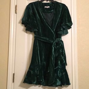 Green Velvet Dress
